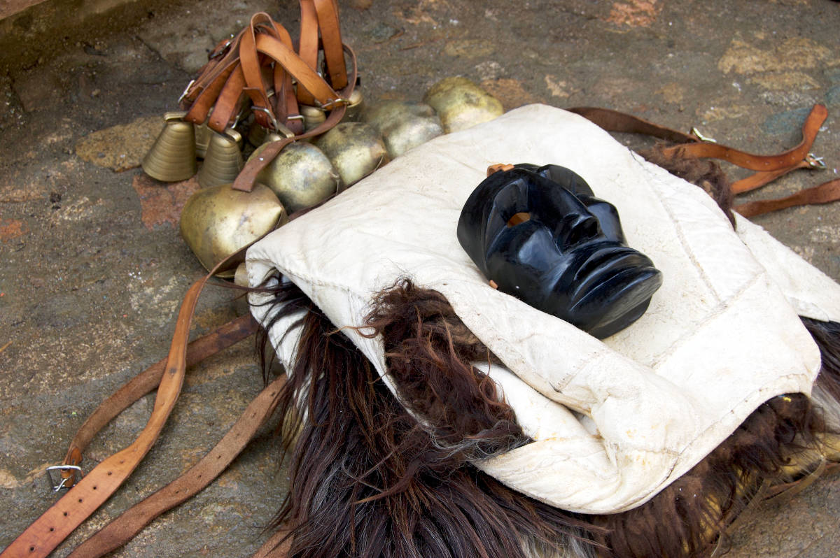 Image: Dress of the Mamuthones of Mamoiada for Carnival in Sardinia.
